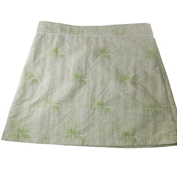 Patagonia Women Outdoor Lightweight Green Floral Nylon Wrap Around Skirt Size 10 - Picture 8 of 8